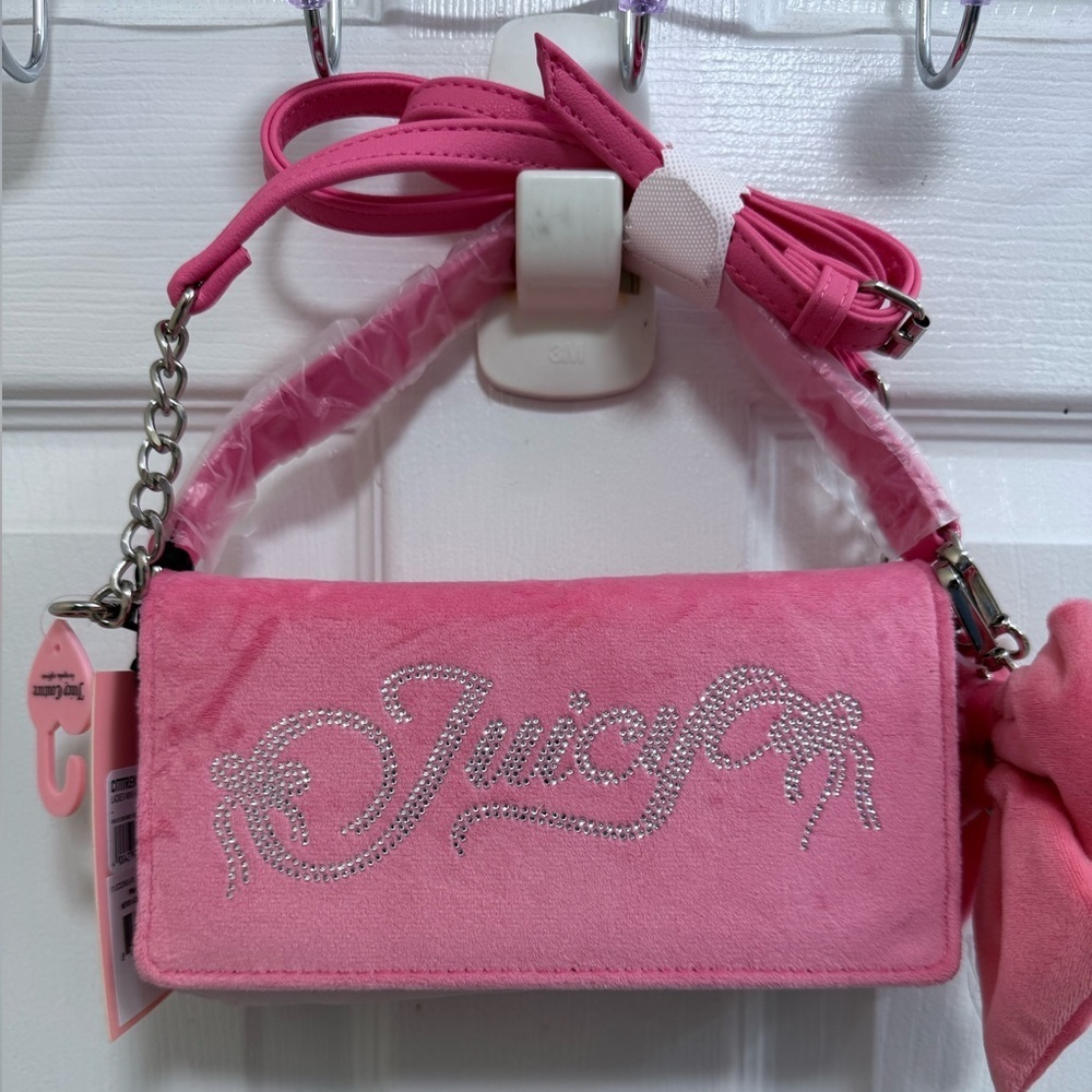 NWT Juicy Couture Never A Dull Moment Crossbody in Pink Lemonade